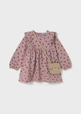 Mayoral Pink Polka Dot Dress & Bag Set