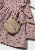 Mayoral Pink Polka Dot Dress & Bag Set