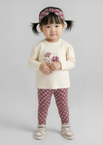 Mayoral Floral Leggings & Headband Set