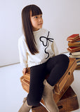 Mayoral Ivory & Black Sequinned Bow Leggings Set