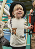 Mayoral Girls Ivory & Black Teddy Leggings Set