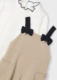 Mayoral Beige & Ivory Girls Pinafore Set