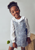 Mayoral Girls Blue Pinafore Dress