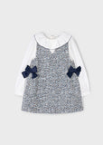 Mayoral Girls Blue Pinafore Dress