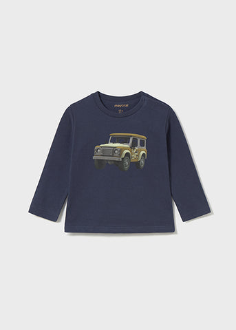 Mayoral Boys Blue Car Print Top