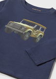 Mayoral Boys Blue Car Print Top