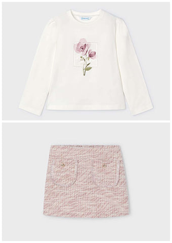 Mayoral Pink Tweed Skort