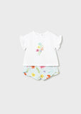 Mayoral Blue Flower Print Shorts Set