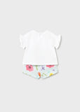 Mayoral Blue Flower Print Shorts Set