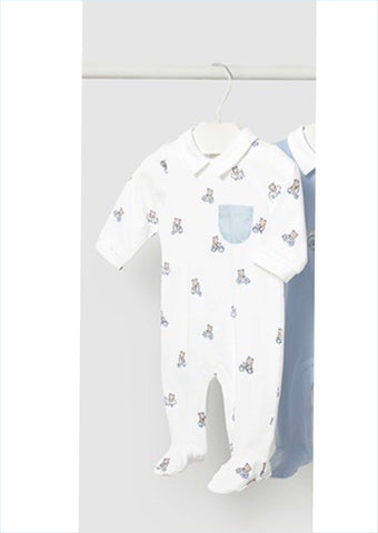 Mayoral White Teddy Babygrow