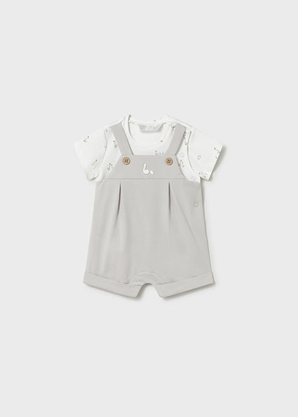 Mayoral Grey & White Romper