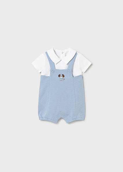 Mayoral Blue & White Puppy Romper