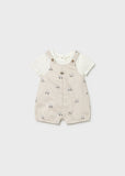 Mayoral Beige Striped Romper