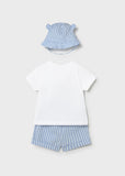 Mayoral 3 Piece Shorts & Hat Set