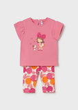 Mayoral Pink & Orange Cotton Leggings Set
