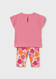 Mayoral Pink & Orange Cotton Leggings Set