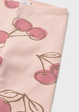 Mayoral Pink & Beige Cherry Print Leggings Set