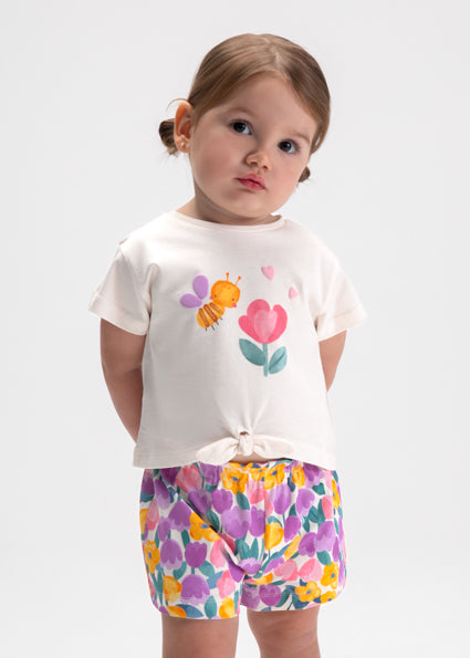 Mayoral 3-Piece Lilac Shorts Set