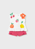 Mayoral Girls Fruit Print Shorts Set