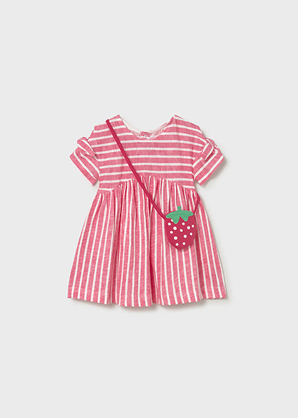 Mayoral Pink & White Striped Dress Set