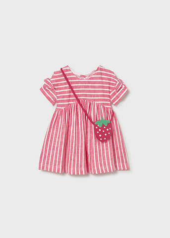 Mayoral Pink & White Striped Dress Set