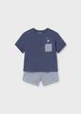 Mayoral Boys Blue Shorts Set