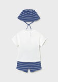 Mayoral Blue Striped Sailboat Set