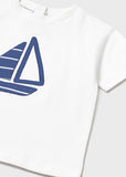 Mayoral Blue Striped Sailboat Set