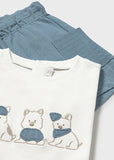 Mayoral Jade Cotton Dog Shorts Set