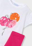 Mayoral White & Pink Leggings Set