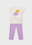 Mayoral Lilac & Ivory Leggings Set