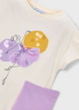 Mayoral Lilac & Ivory Leggings Set