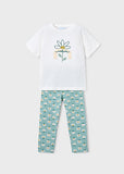Mayoral Green Daisy Leggings Set