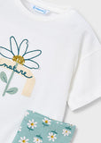 Mayoral Green Daisy Leggings Set