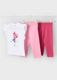 Mayoral Pink & White Heart Leggings Set