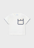Mayoral Ivory Appliqué Pocket T-Shirt