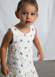 Mayoral Ivory Bow Print Dress