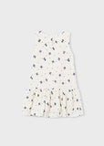 Mayoral Ivory Bow Print Dress