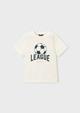 Mayoral White Football Print T-Shirt