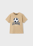 Mayoral Beige Football Print T-Shirt