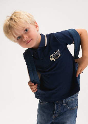 Mayoral Navy Football Polo Shirt
