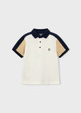Mayoral Ivory & Navy Polo Shirt