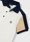 Mayoral Ivory & Navy Polo Shirt