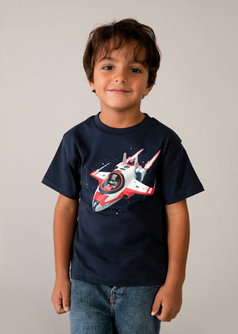 Mayoral Navy Blue Space Rocket T-Shirt