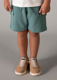 Mayoral 3 Piece Green & White Shorts Set