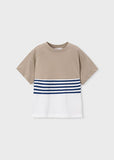 Mayoral 3 Piece Beige & White Shorts Set