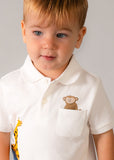 Mayoral Boys Animal Print Polo Shirt