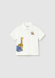 Mayoral Boys Animal Print Polo Shirt