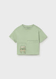 Mayoral Green Cotton Car Print T-Shirt