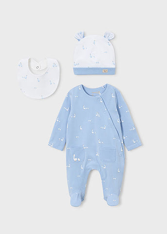 Mayoral Boys Blue & White Duck Babygrow Set